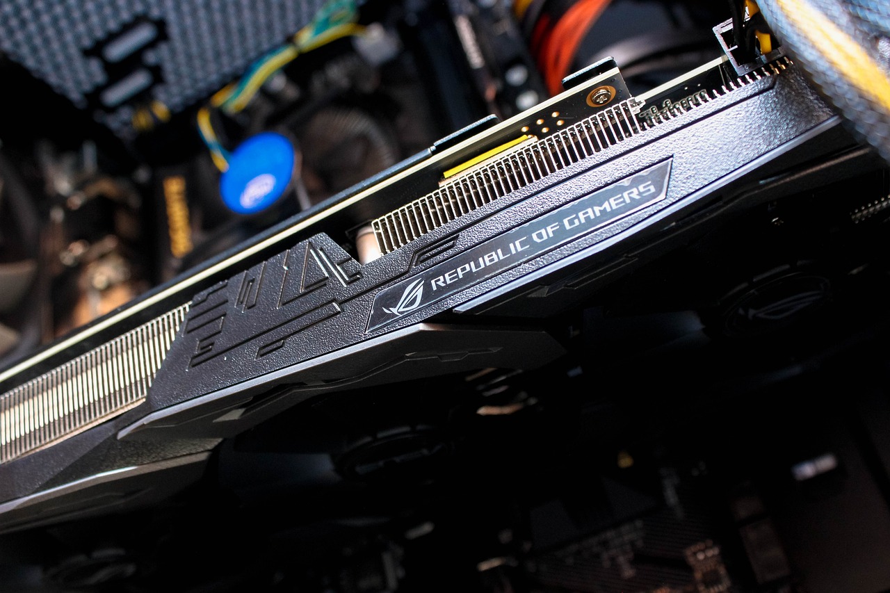 a close up of a computer mother board, a picture, by Jason Felix, featured on zbrush central, realism, gaming pc case, banner, nvidia geforce, shot on canon eos r 5