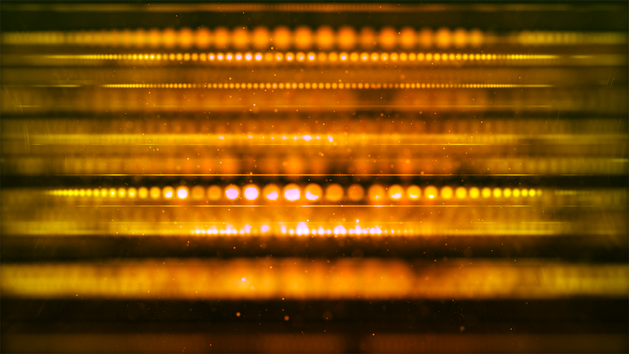 a close up of a bunch of lights on a shelf, a microscopic photo, digital art, orange color tone, many scars. cinematic lighting, the fire is made of binary code, background of a golden ballroom