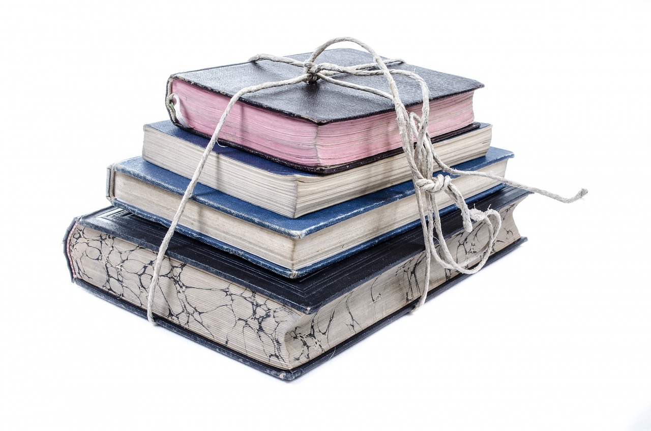 a stack of books sitting on top of each other, by Maksimilijan Vanka, pixabay, old artbook, set against a white background, chalk, blue archive