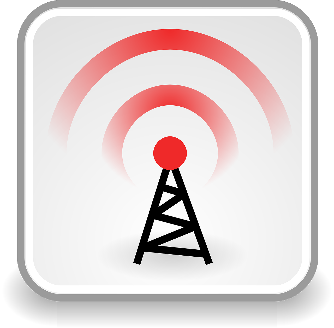 a radio tower with a red dot on top of it, an illustration of, shutterstock, computer art, clipart icon, cellphone, unwind!, wikimedia commons