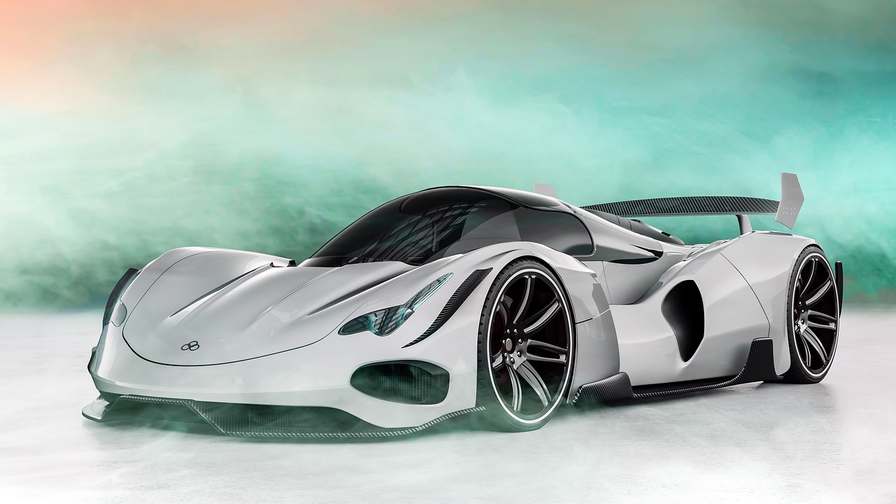 a white sports car sitting on top of a snow covered ground, concept art, tumblr, hypermodernism, super wide angel, sinuous, chrome and carbon, stunning-design