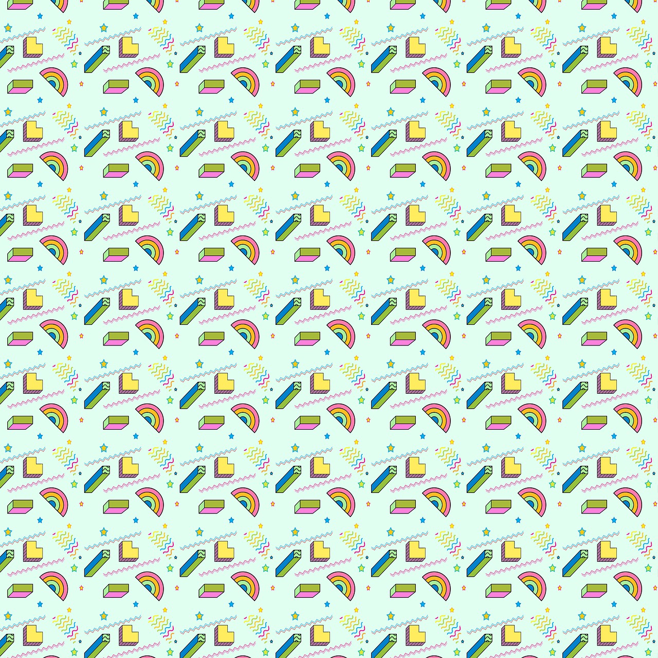a pattern of rainbows and stars on a blue background, a digital rendering, tumblr, hot dog, pale green background, it is raining, sandwich