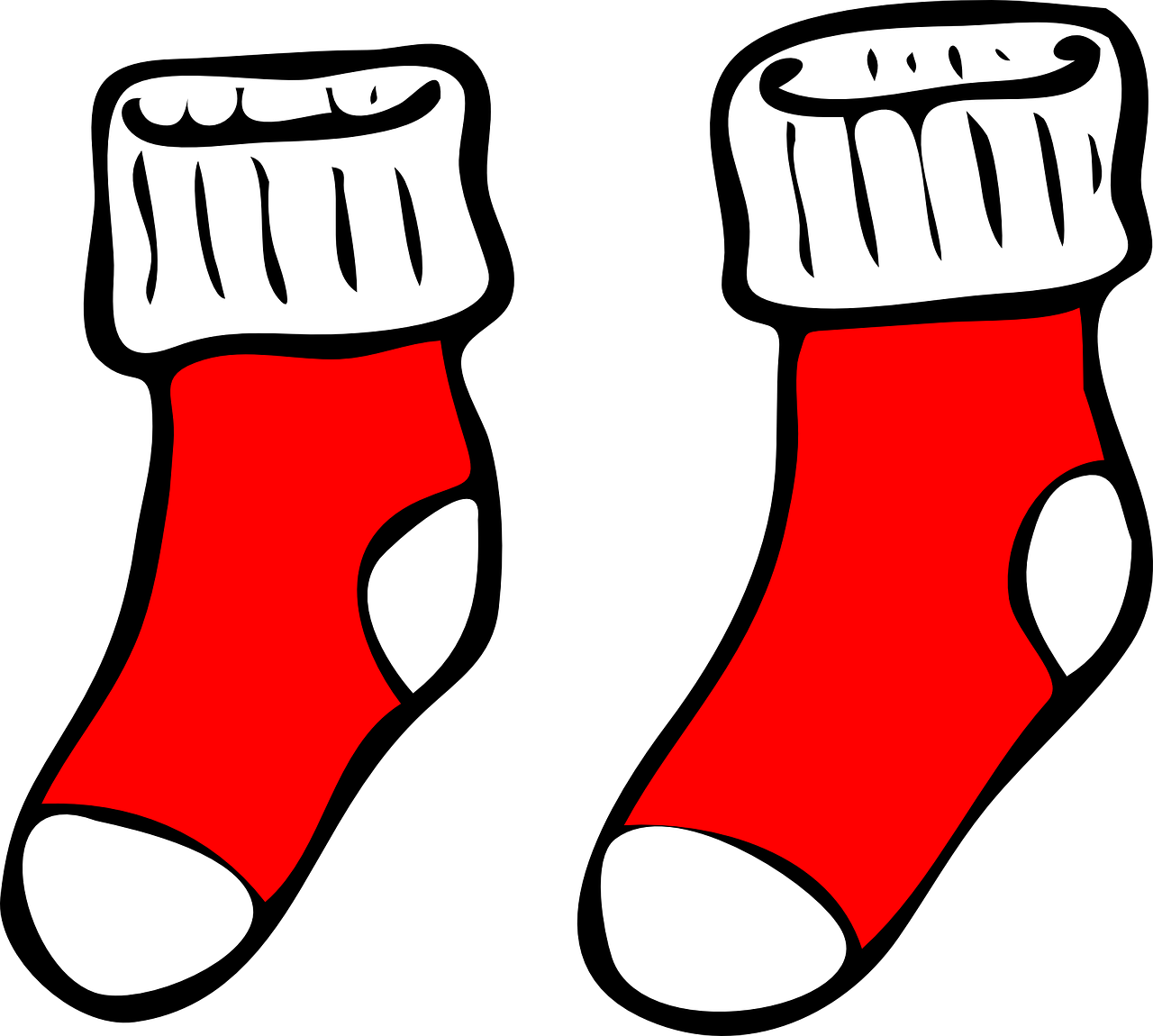 a pair of red socks on a black background, inspired by Masamitsu Ōta, pixabay, sōsaku hanga, christmas, 🎨🖌️, clip-art, red and white and black colors