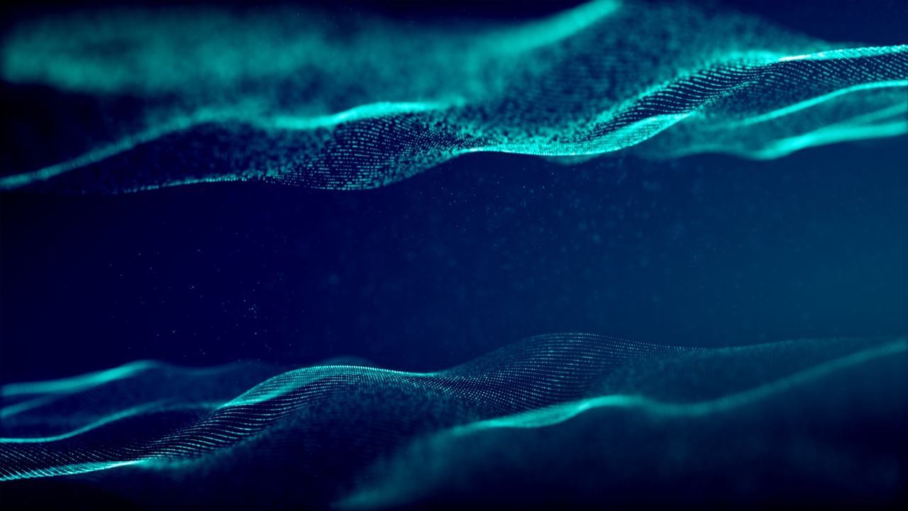 a close up of a wave on a blue background, digital art, by Adam Marczyński, shutterstock, digital art, sand particles, 8k octane 3d render, dark sci - fi background, teal cloth
