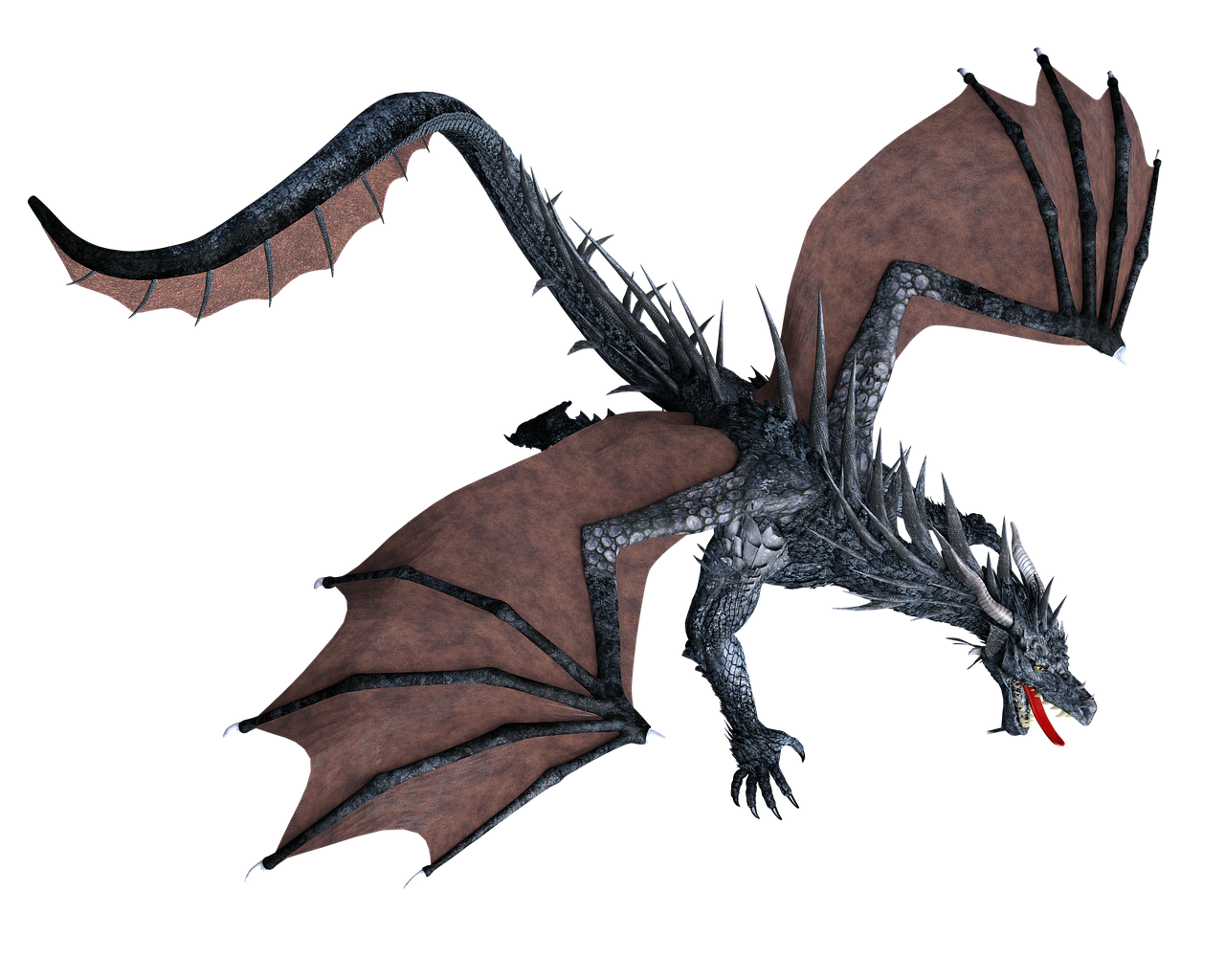 a close up of a dragon on a black background, a low poly render, polycount contest winner, nazgul from lord of the rings, detailed wide shot, whole body highly detailed, dragon flying
