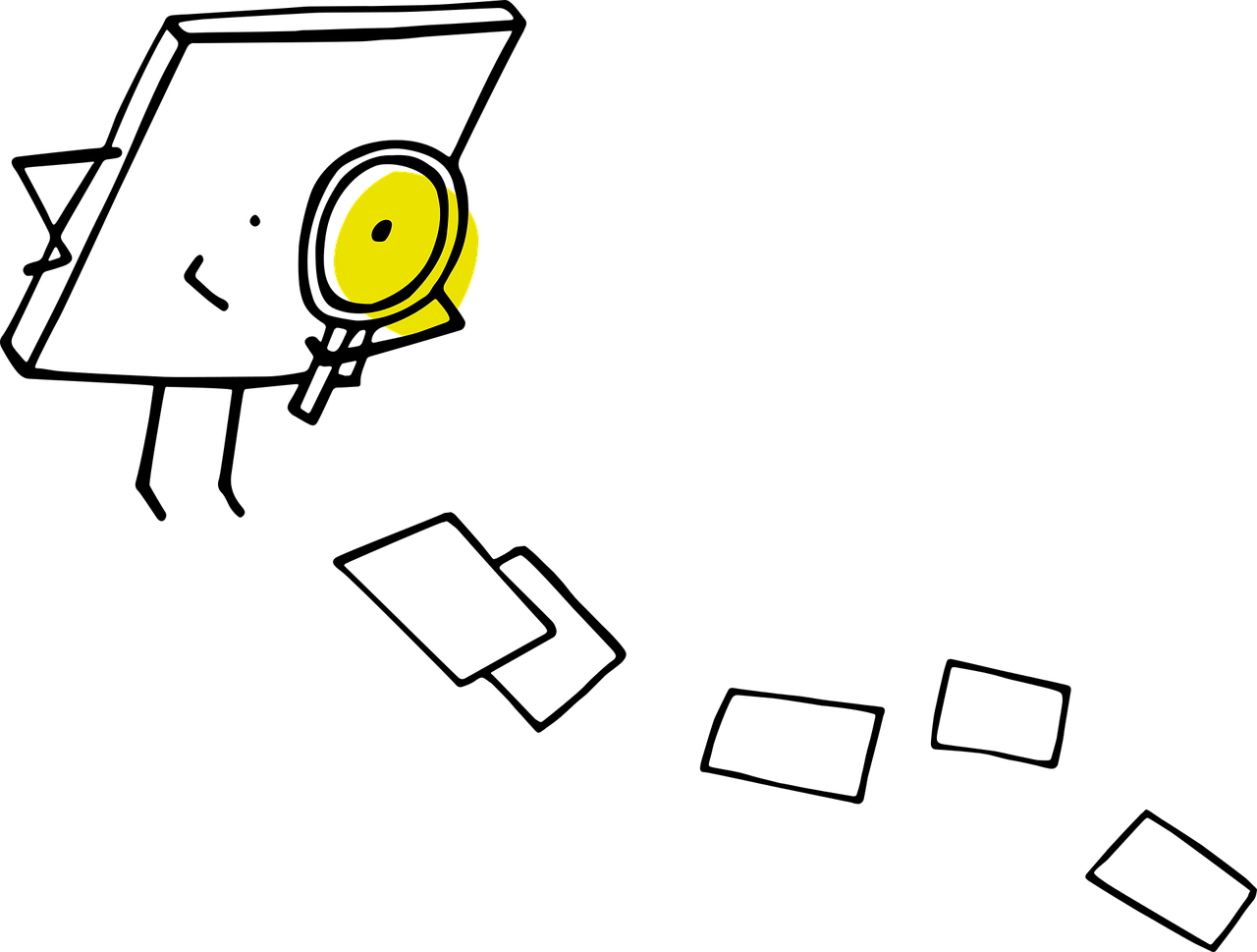 a yellow smiley face on a black background, an album cover, by Josef Jackerson, hurufiyya, tennis ball, (bee), viewed from very far away, single flat colour