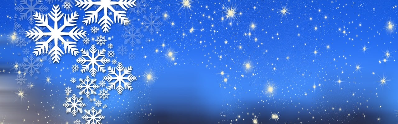 a blue background with snowflakes and stars, an illustration of, pixabay, night sky with dazzling stars, higher detailed illustration, computer generated, major arcana mason sparkles sky