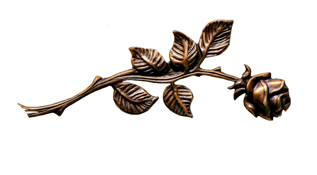 a close up of a metal object with a rose on it, a bronze sculpture, trending on zbrush central, art nouveau, leaves on branches, on black background, highly detailed product photo, leaves twigs wood