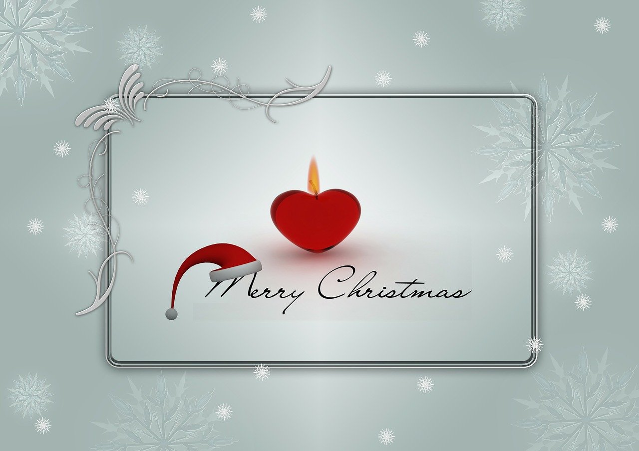 a christmas card with a candle in the shape of a heart, a photo, a beautiful artwork illustration, hd screenshot, word, modern very sharp photo