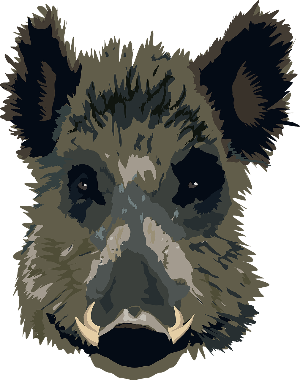 a close up of a bear's face on a black background, vector art, inspired by Giuseppe Bernardino Bison, sumatraism, hyena fursona, bats pop art, camo made of out teeth, wip