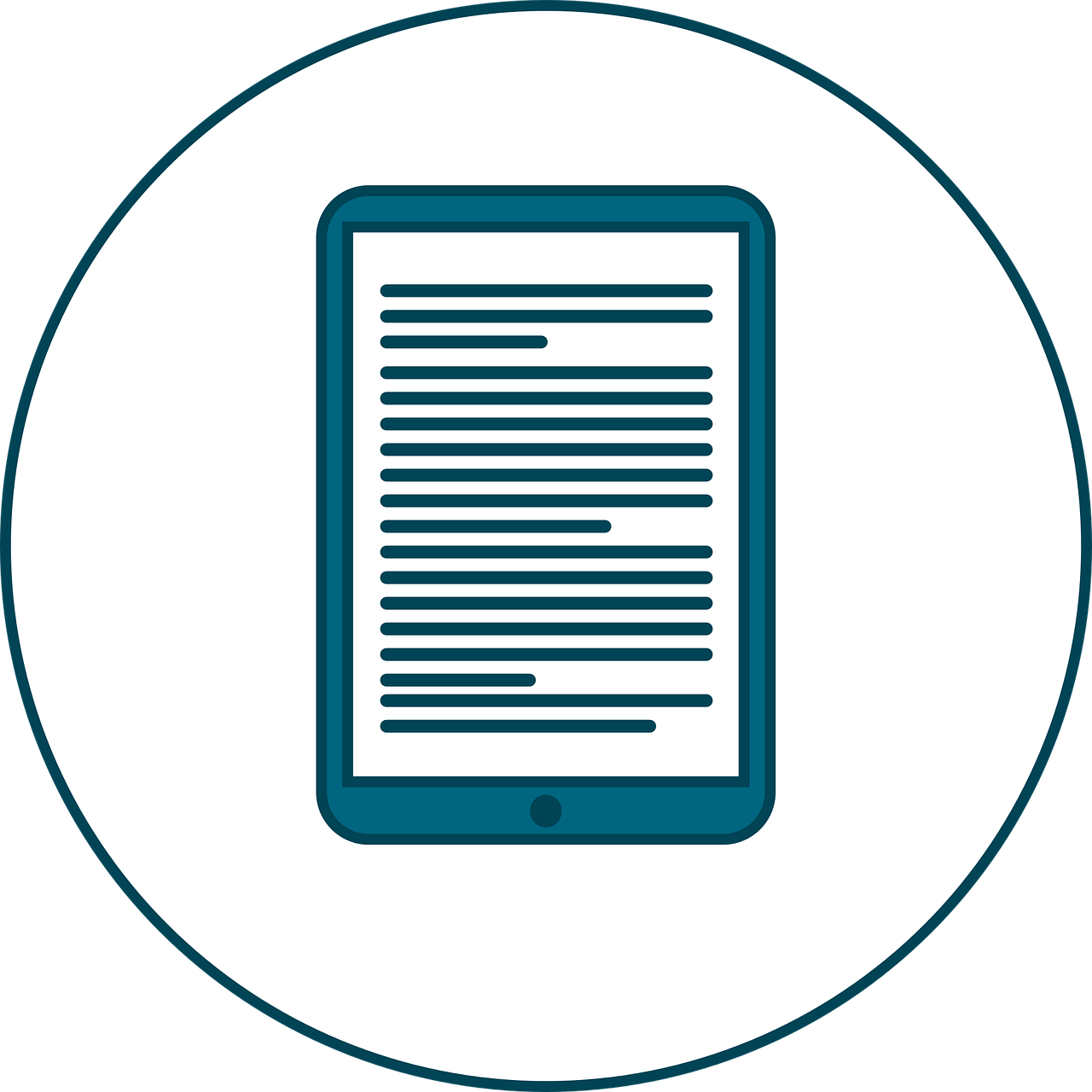 a tablet computer sitting on top of a white circle, by Carey Morris, pixabay, black and teal paper, informative texts, in icon style, vertical portrait