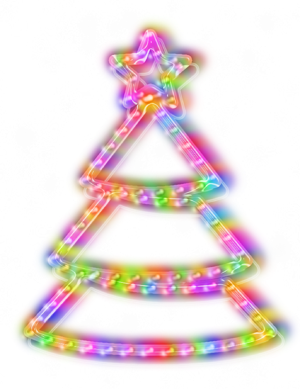 a christmas tree with a star on top of it, a raytraced image, inspired by Peter Alexander Hay, tumblr, generative art, eiffel tower, portrait of a lisa frank, phone photo, paris 2010