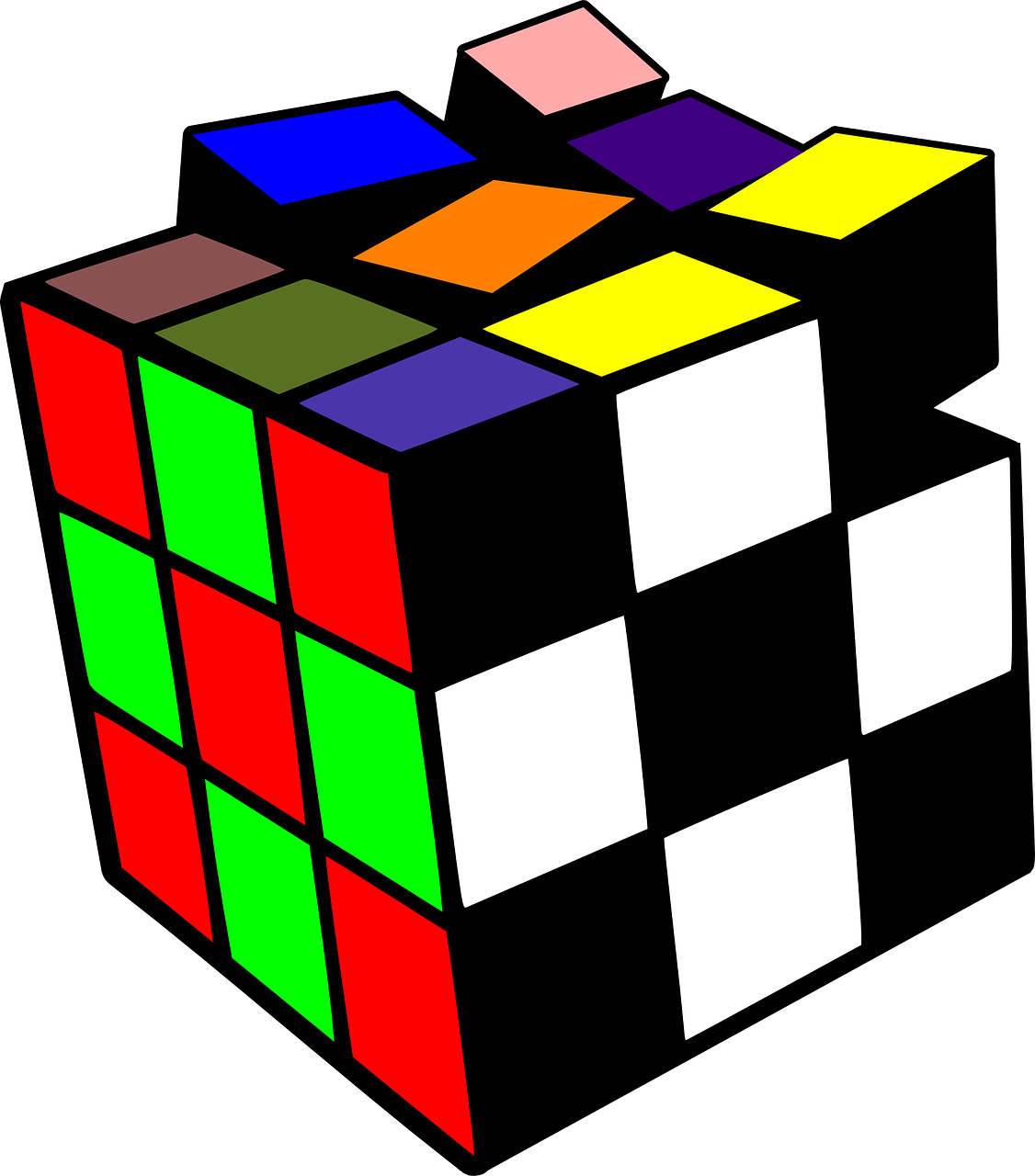 a colorful rubik cube on a black background, a raytraced image, inspired by Ernő Rubik, cubo-futurism, !!! very coherent!!! vector art, amoled wallpaper, 2 0 0 0's photo, cartoonish and simplistic