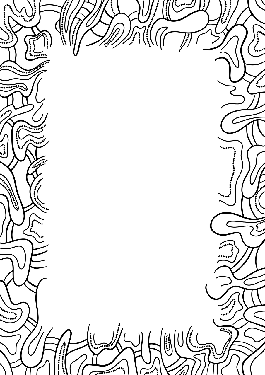 a picture of a picture of a picture of a picture of a picture of a picture of a picture of a picture of a picture of a, an abstract drawing, inspired by Michael Deforge, trending on pixabay, abstract illusionism, ornate border, clean coloring book page, large vertical blank spaces, phone wallpaper