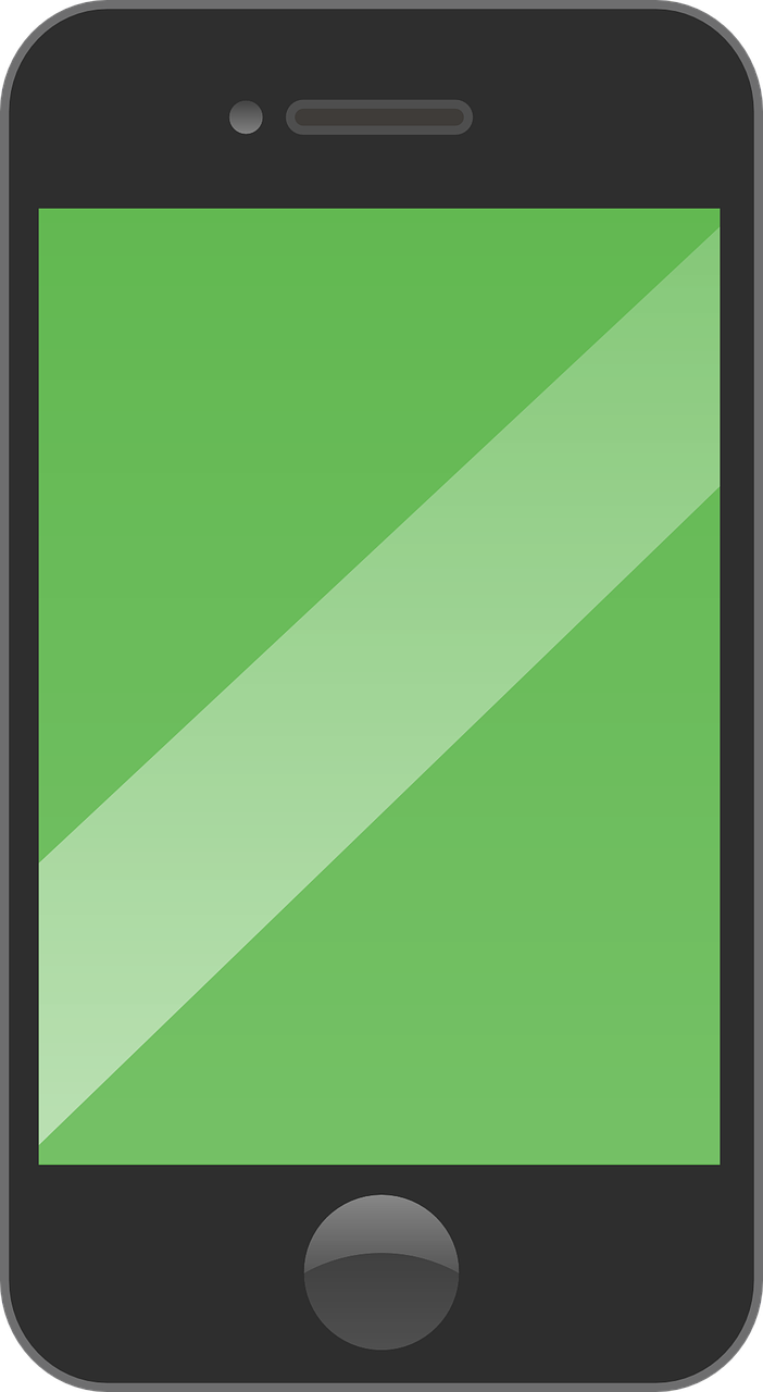 a black cell phone with a green screen, a digital rendering, inspired by Luigi Kasimir, minimalism, panel of black, glass, 2 color, flat shading