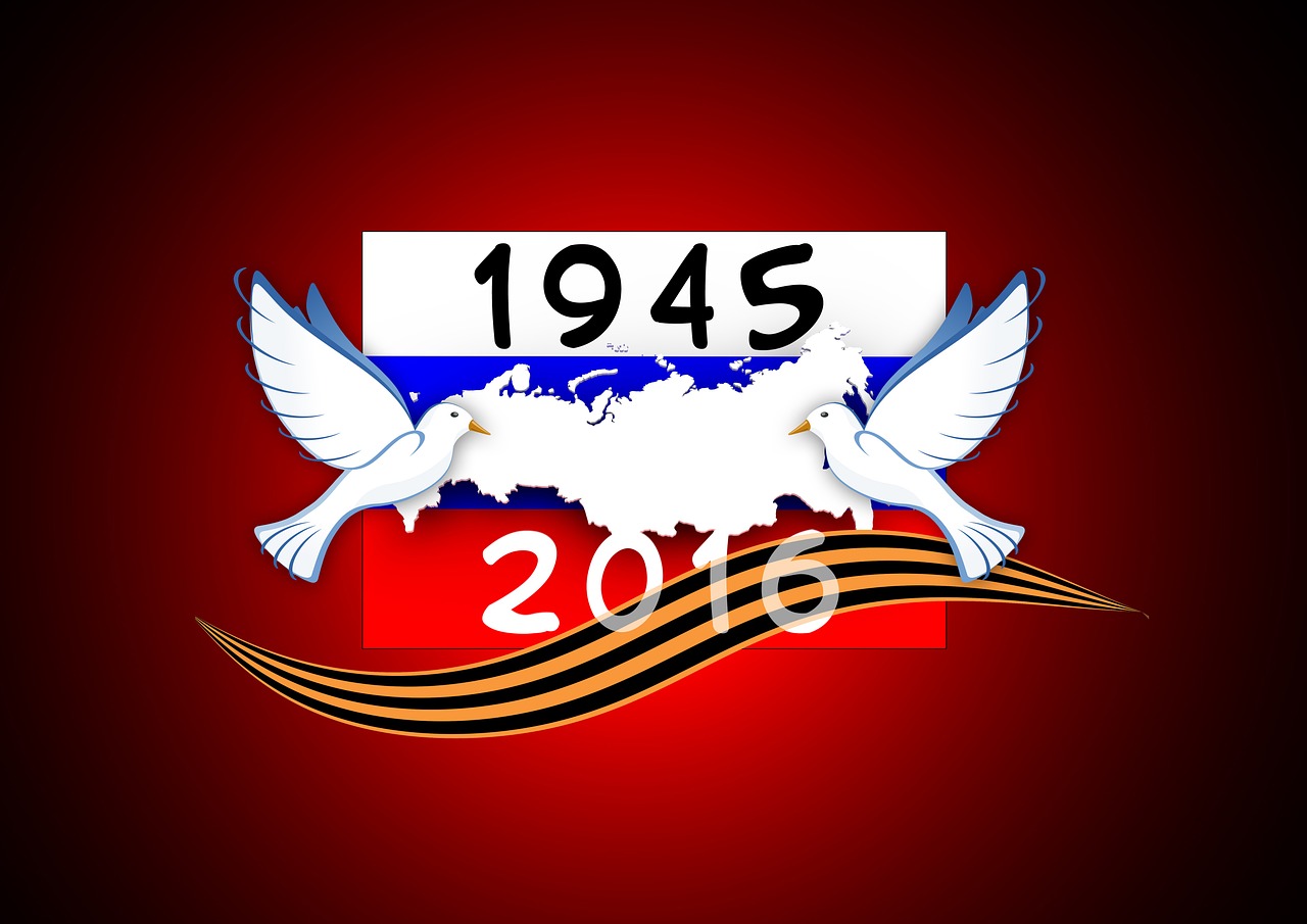 a couple of white birds flying next to each other, a poster, by Miroslava Sviridova, shutterstock, socialist realism, year 1506, banners with lenin, in black blue gold and red, 1940s photo