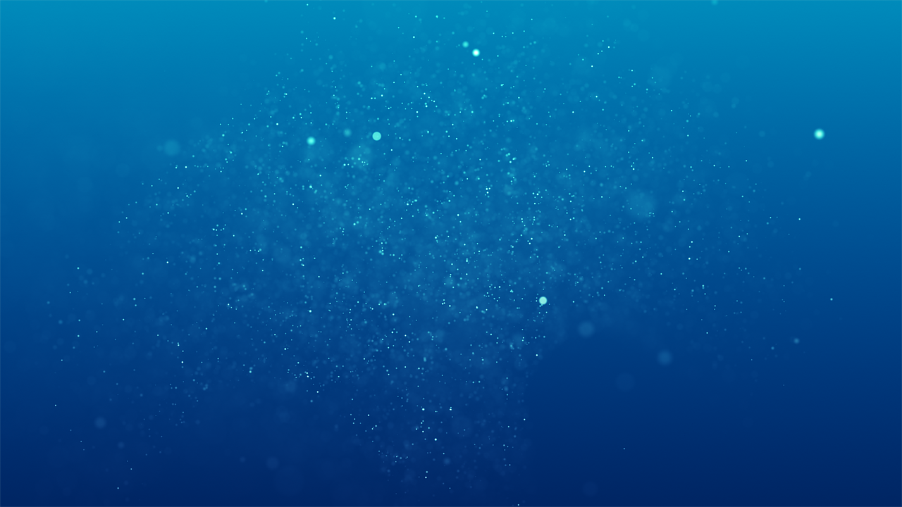 there is a lot of bubbles in the water, digital art, blue particles, subtle lens flare, glowing glittery dust in the air, deep blue ocean