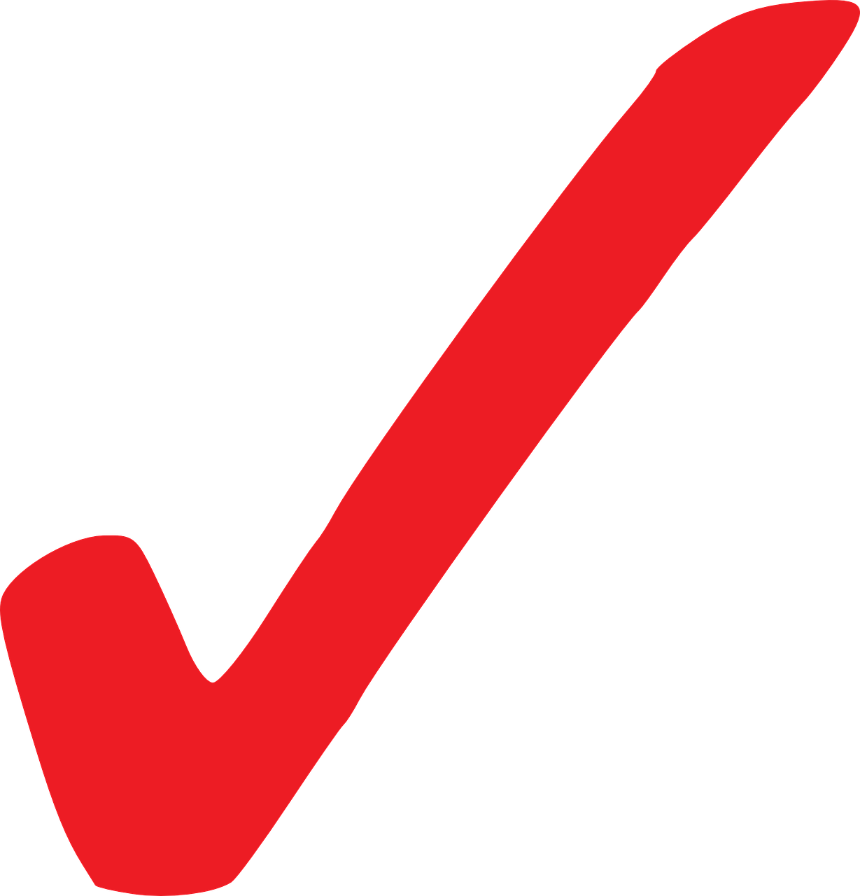 a red check mark on a black background, visual art, stick, praised, list, - signature