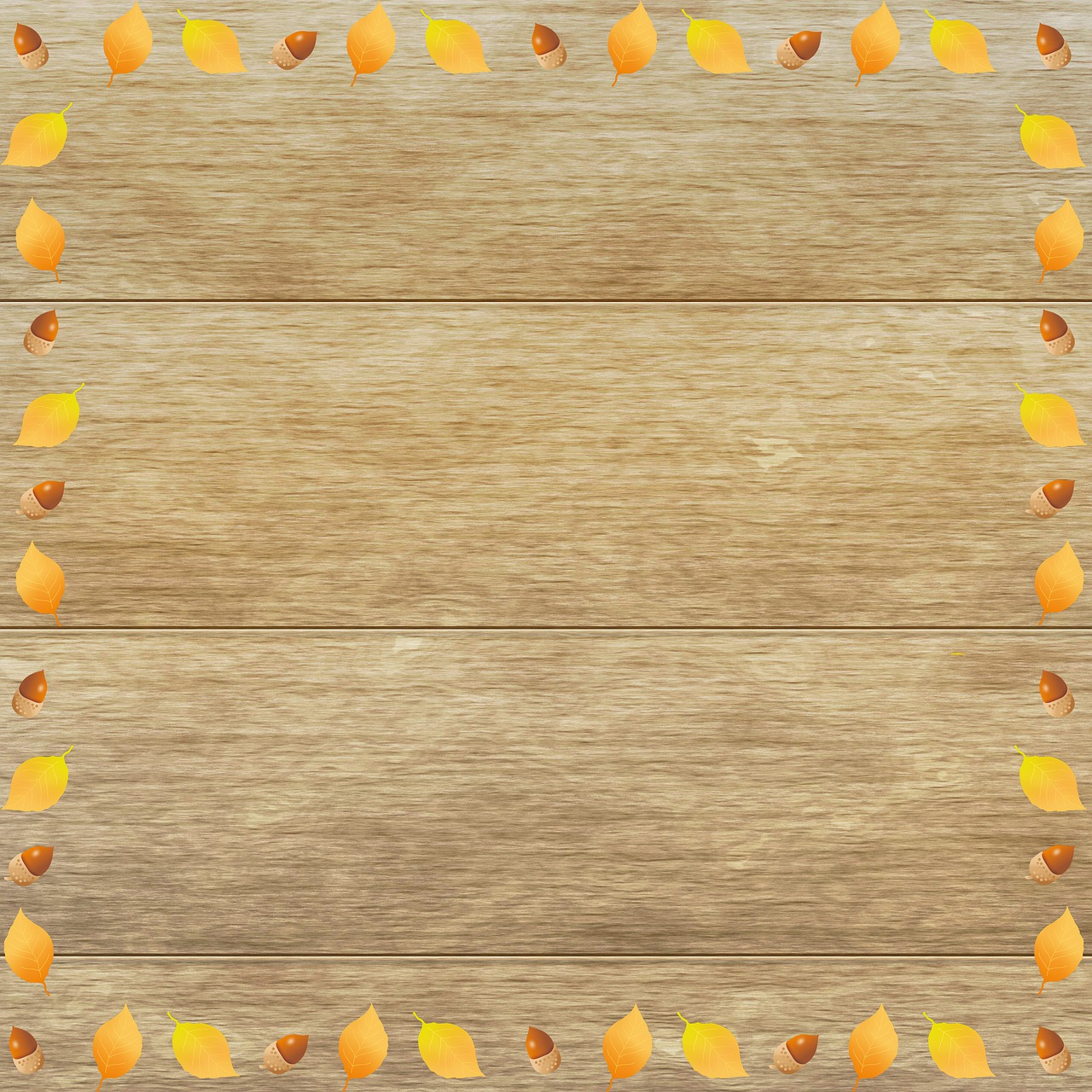 a wooden background with autumn leaves and acorns, by Gusukuma Seihō, conceptual art, border pattern, lemon, vista view, confetti