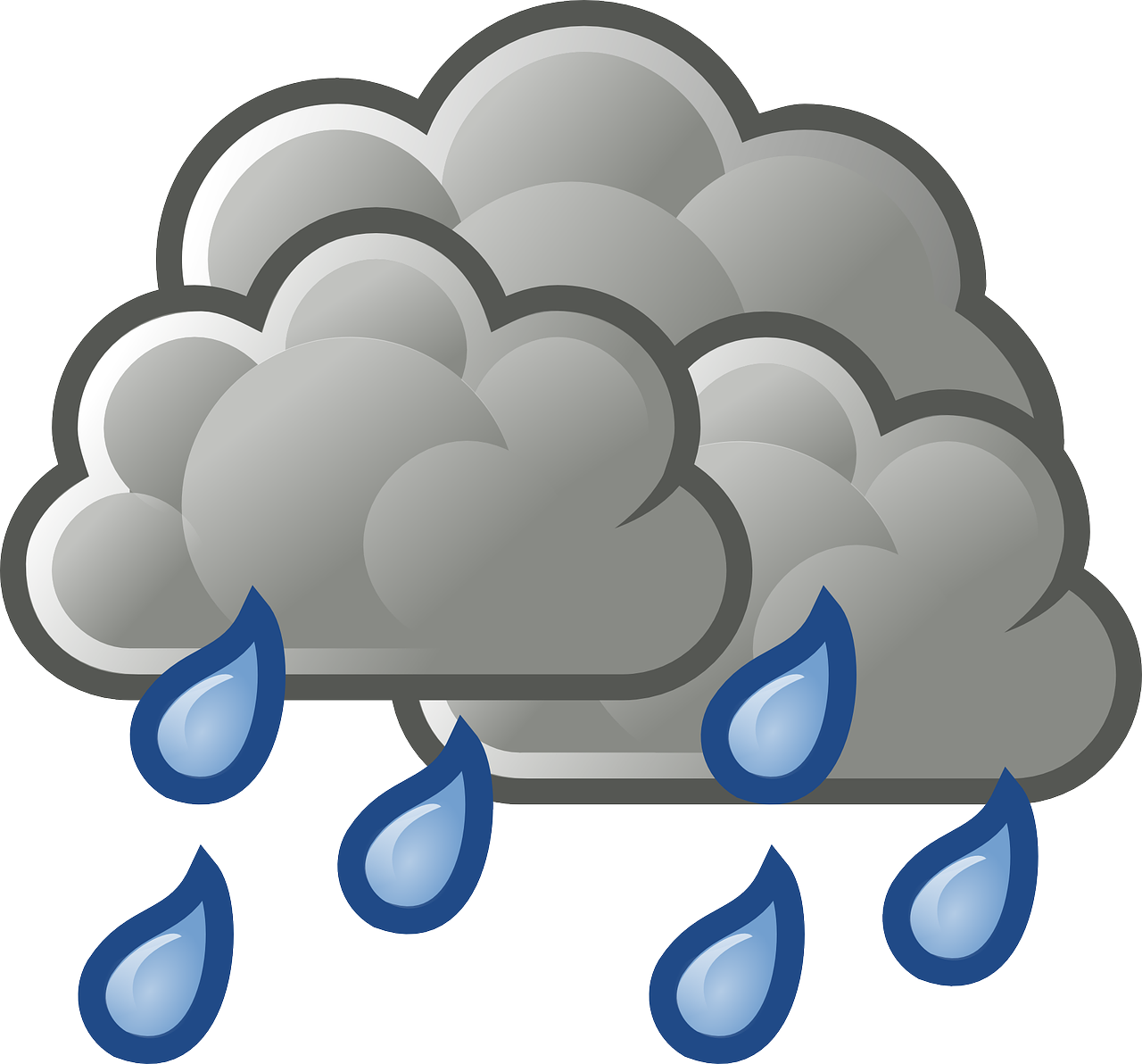 a cloud with rain drops coming out of it, a cartoon, pixabay, tattoos of cumulus clouds, autumn rain turkel, tear drops, hurricane stromy clouds