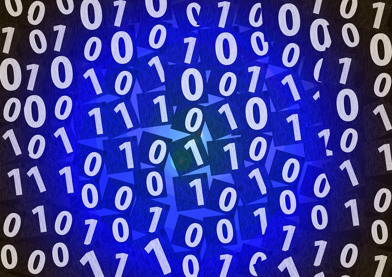 a close up of a clock surrounded by numbers, by Carey Morris, pixabay, ascii art, blue scales with white spots, many holes, binary, laptop