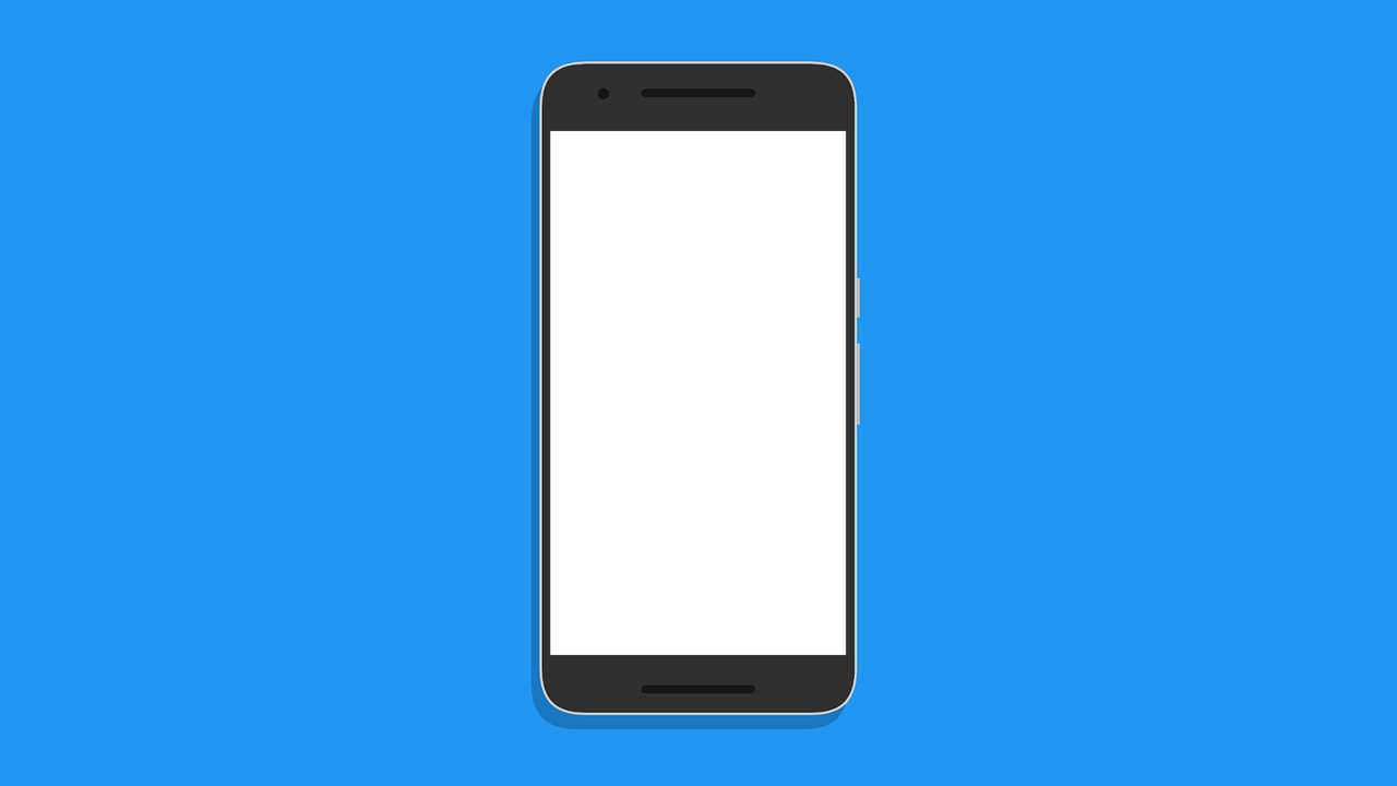 a close up of a cell phone on a blue background, by Android Jones, minimalism, on a flat color black background, clean cel shaded vector art, realistic masterpiece, incredibly high detailed