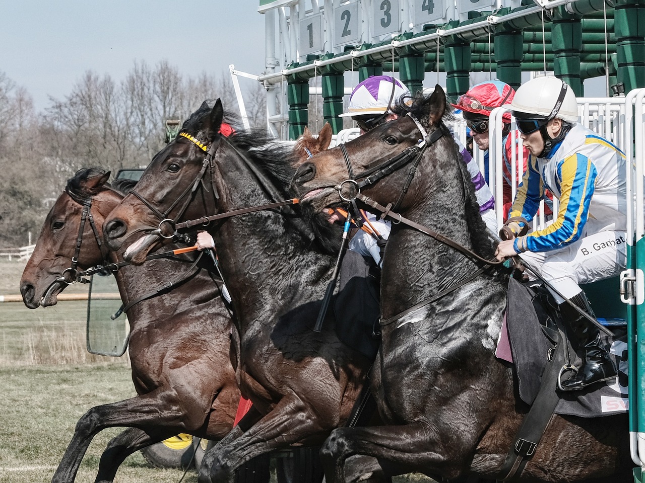 a couple of people riding on the backs of horses, a digital rendering, by Werner Gutzeit, shutterstock, sprinters in a race, beware the ides of march, photograph credit: ap, close-up!!!!!!