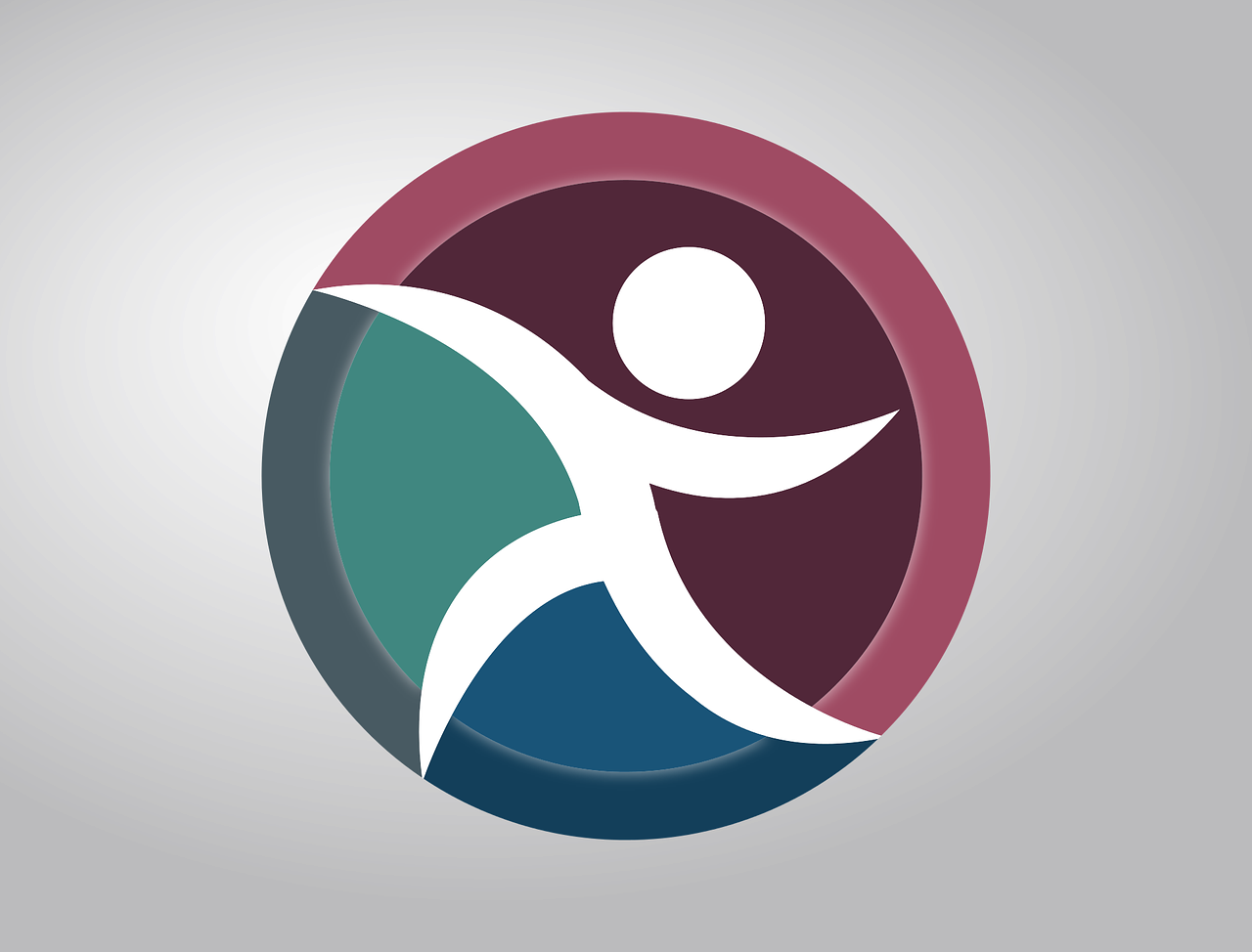 a person holding a tennis racquet in a circle, figuration libre, logo in abstract style, mauve and cinnabar and cyan, healthcare, app icon