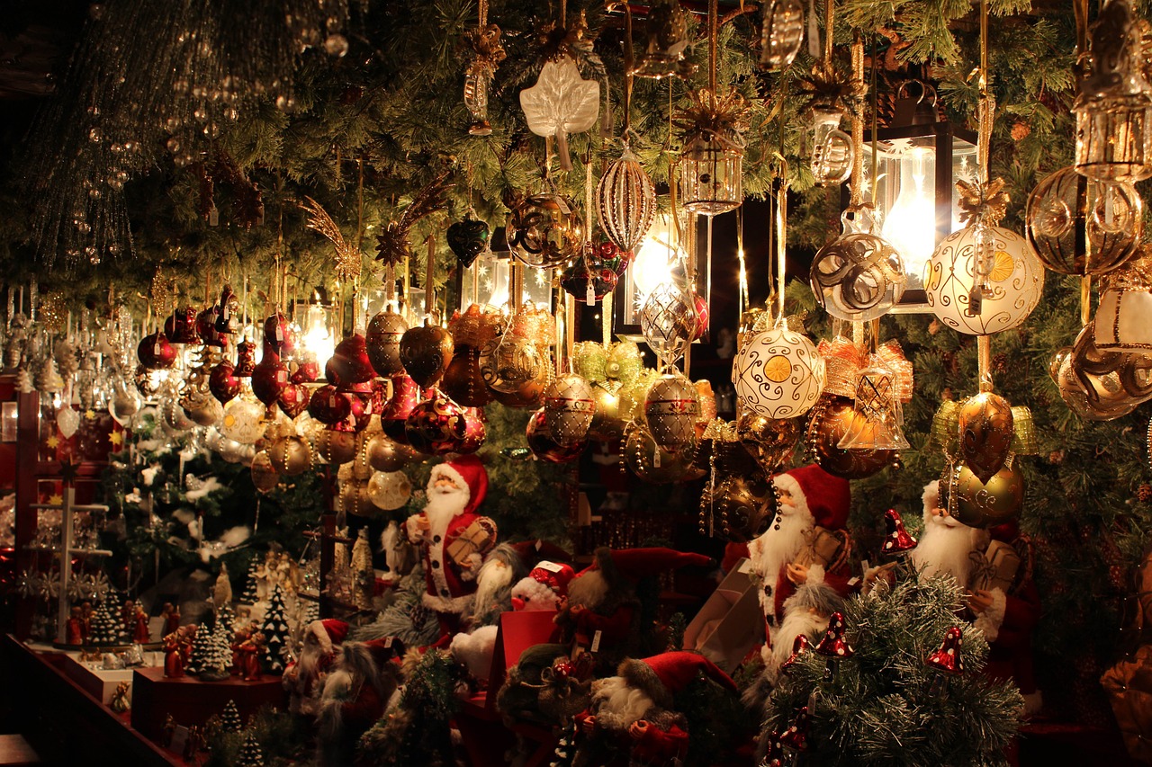 a very christmas scene filled with lots of holiday decorations