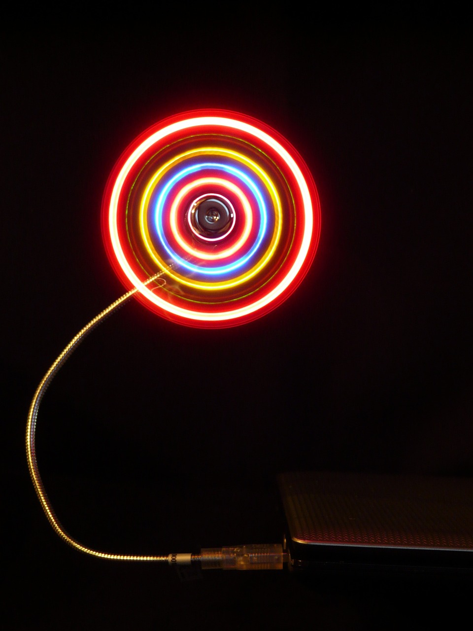 the red, yellow and blue ring has its light on