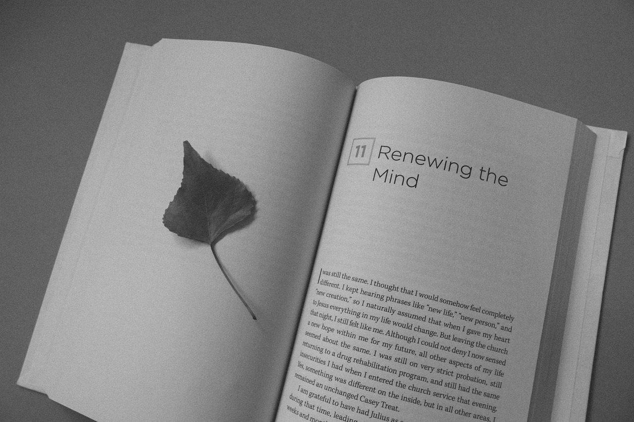 a book opened to a page about rereassing the mind