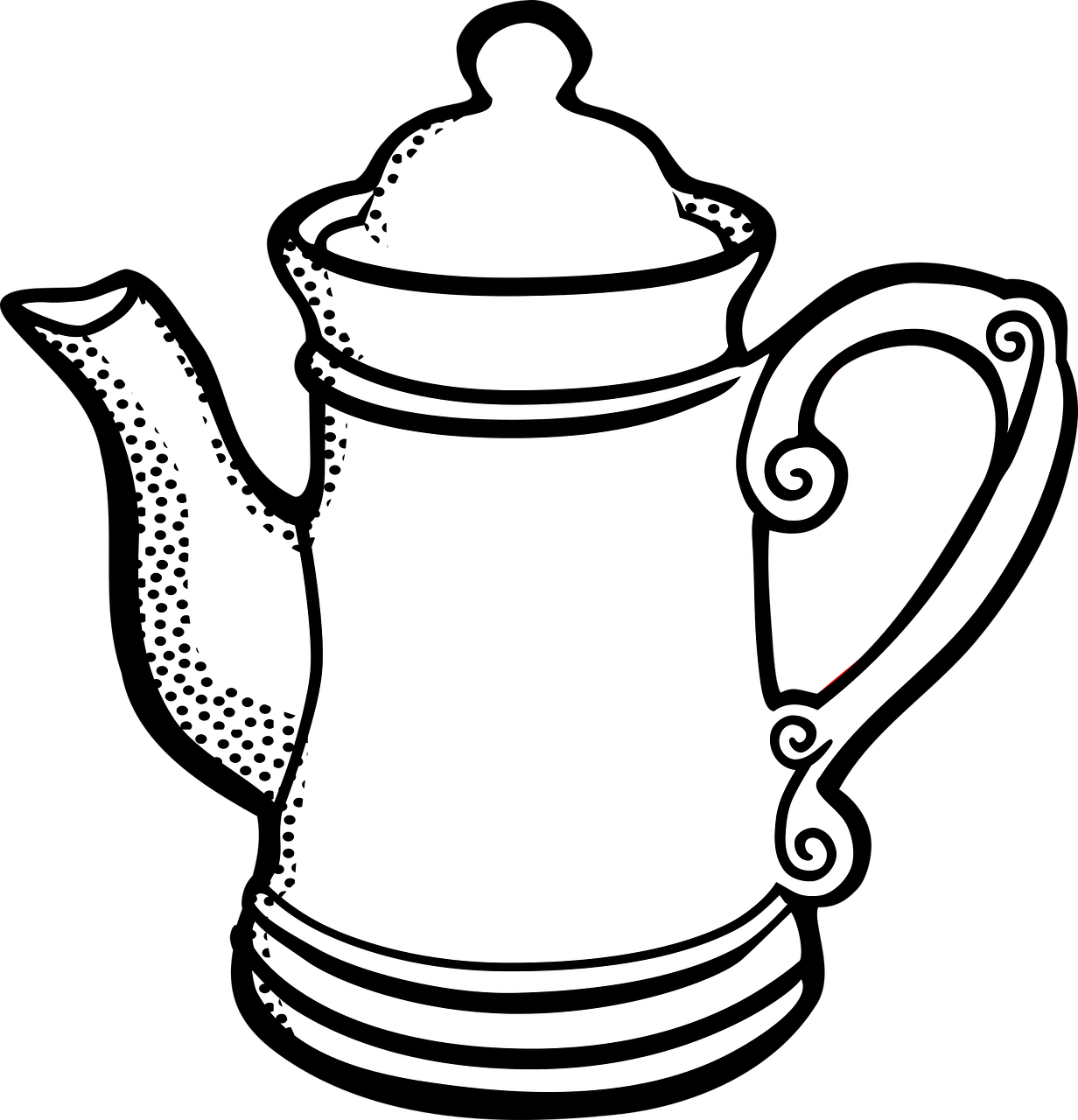 a white tea kettle that is not empty
