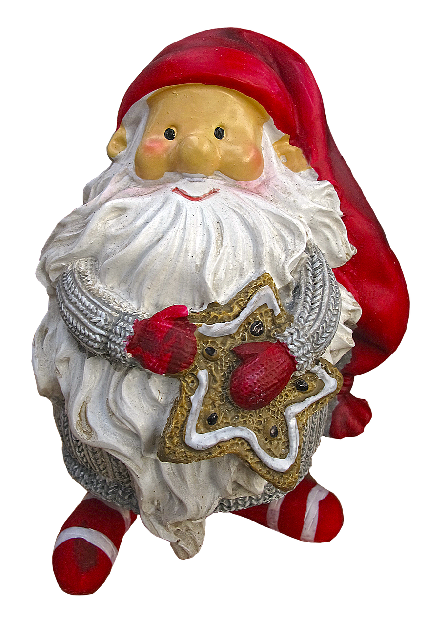 a christmas decoration with santa clause holding a star