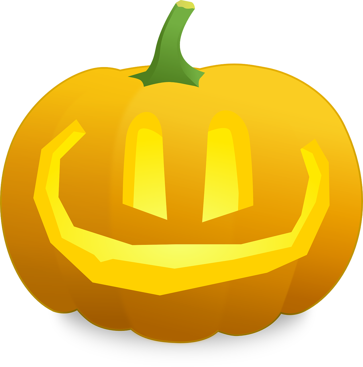 a pumpkin smiling with a smile on it