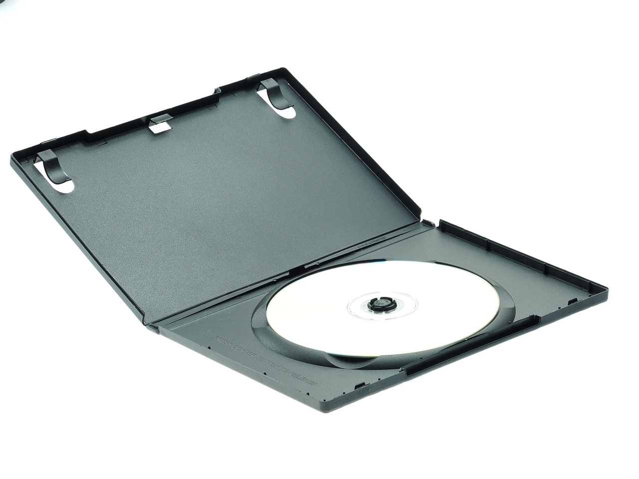 a black and white picture of a dvd in its case