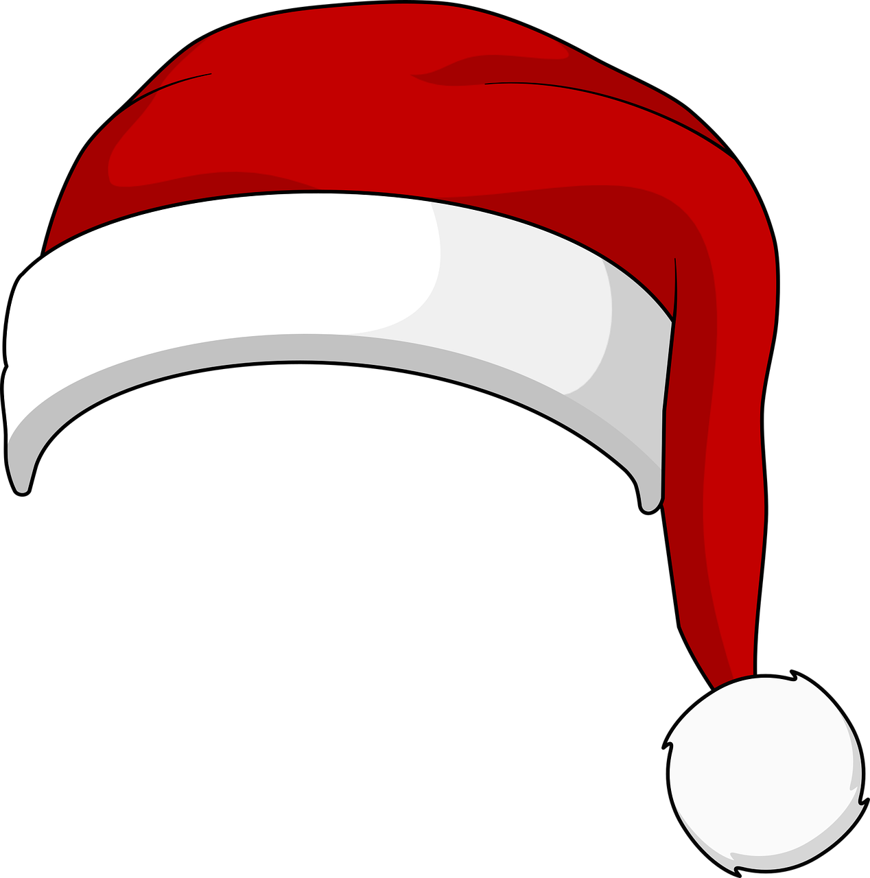a santa hat on top of a black background