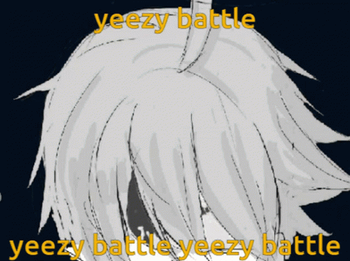 a very anime character with the words veeezy battle