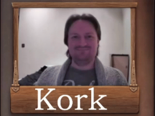 there is a po in a sign that says kork