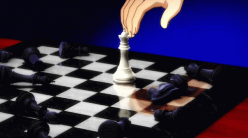a chess board has been drawn with white paint