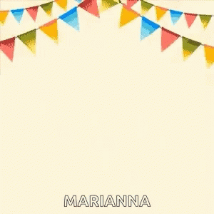 colorful garlands with a white text that reads, marinana