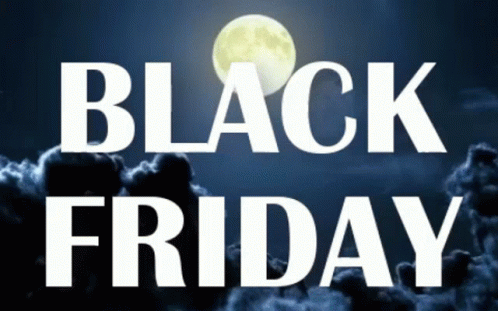 the black friday sale is on with an illuminated green ball above it