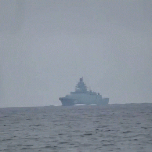 a large boat in the middle of the water