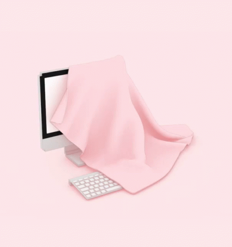 a computer with a sheet on the back of it