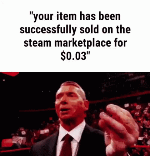 this is a message that says, your item has been successfully sold on the steam marketplace for $ 0 95