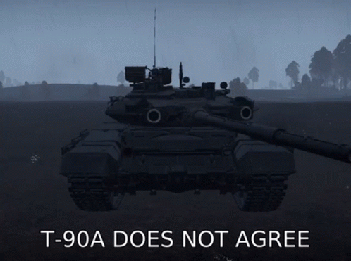 there are tanks with a message that says t - 90a does not agree