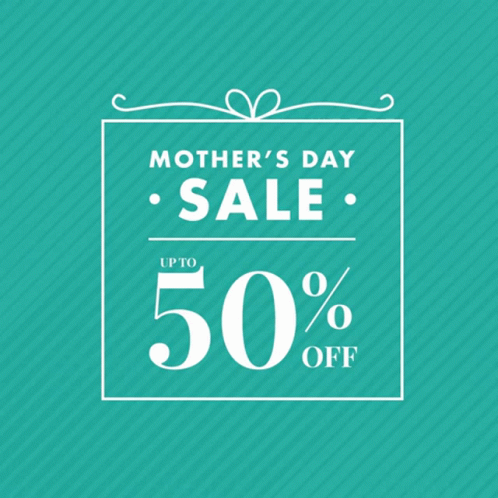 mothers day sale banner with 50 % off