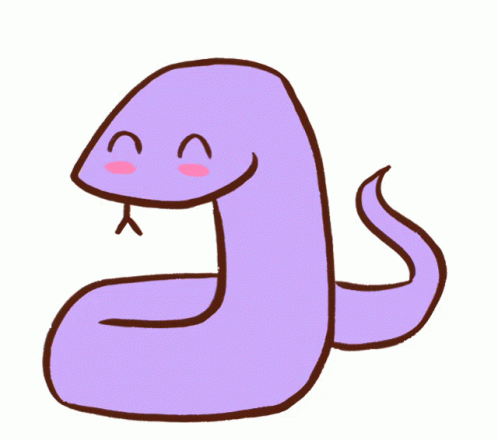 an illustration of a pink snake that is sleeping