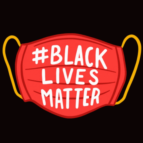 a face mask that says black lives matter