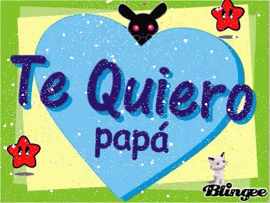 a large heart with the word te quiero papa