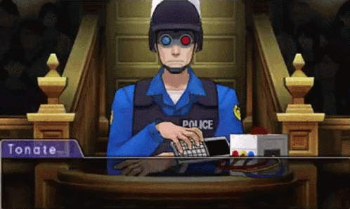 the character appears to be holding a computer